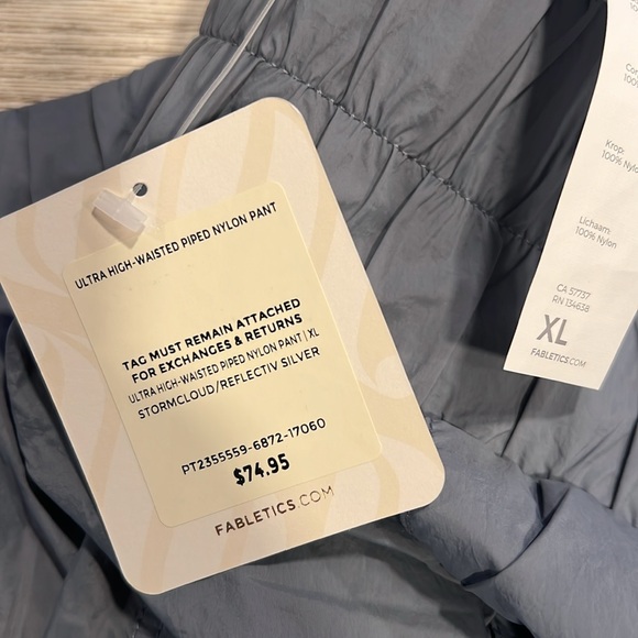 Fabletics Ultra High Waisted Piped Nylon Pant - Picture 2 of 4
